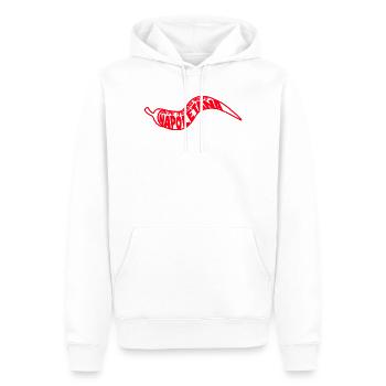 Napoli Pepper Typo-Art - Men’s Premium Organic Hoodie - white - Front - Nico (187cm)