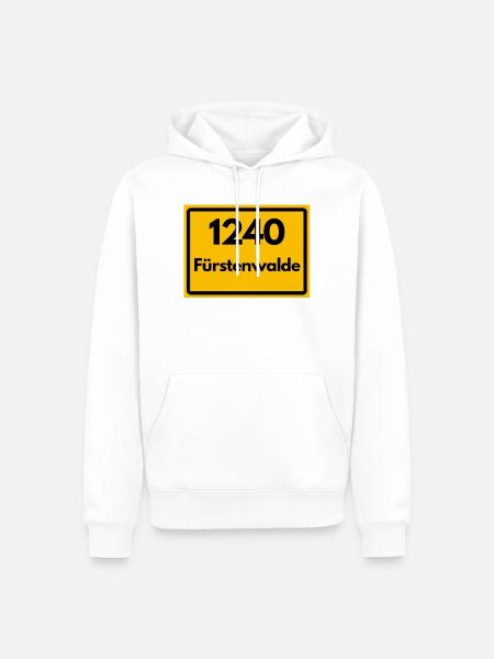 ALTE POSTLEITZAHL PLZ RETRO 1240 FÜRSTENWALDE - Männer Premium Bio Hoodie - Weiß