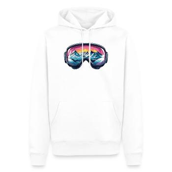Lunettes de ski Montagnes Ski - Sweat à capuche Premium bio Homme - blanc - Devant - Nico (187cm)