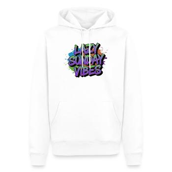 Lazy Sunday Vibes Graffiti - Men’s Premium Organic Hoodie - white - Front - Nico (187cm)