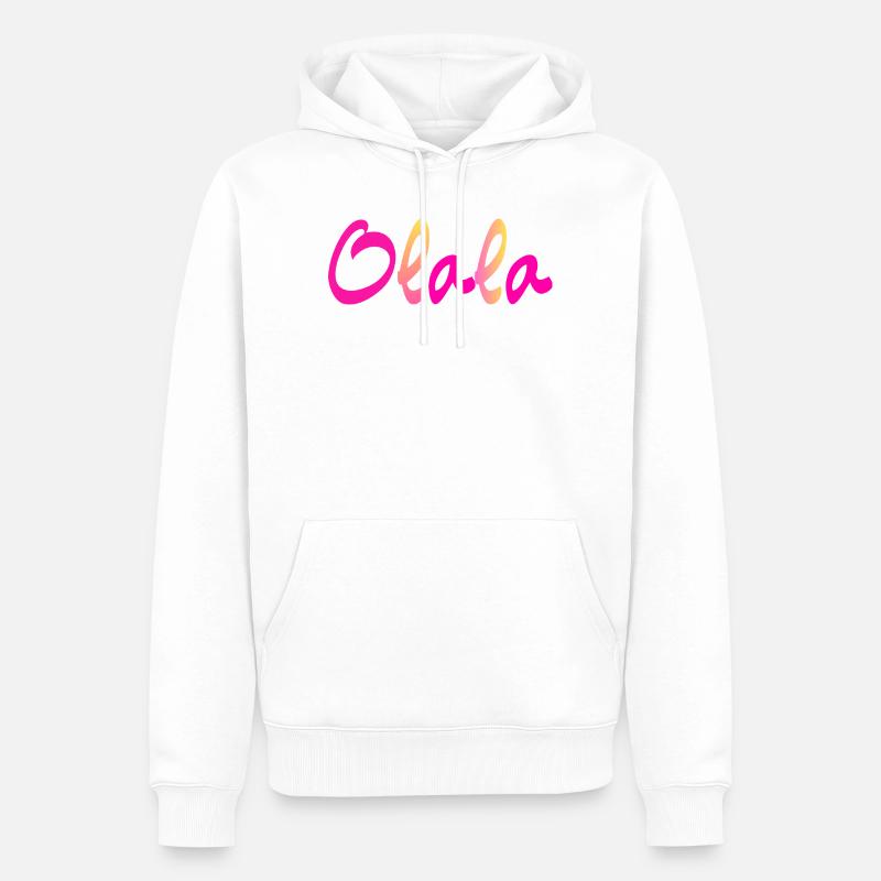 Olala - Männer Premium Bio Hoodie - Weiß
