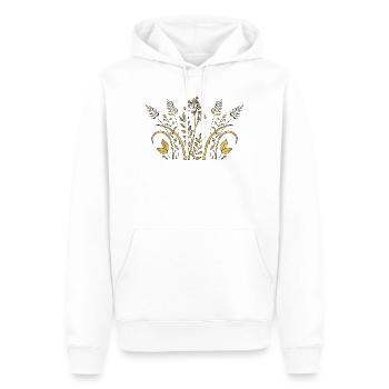 Blumen - Männer Premium Bio Hoodie - Weiß - Vorne - Nico (187cm)