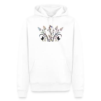 Blumen - Männer Premium Bio Hoodie - Weiß - Vorne - Nico (187cm)