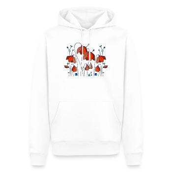 Fleur - Sweat à capuche Premium bio Homme - blanc - Devant - Nico (187cm)