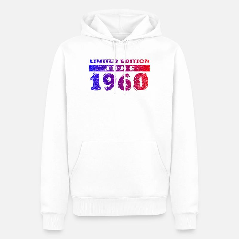 66e anniversaire Édition Limitée 06/1960 - Sweat à capuche Premium bio Homme - blanc