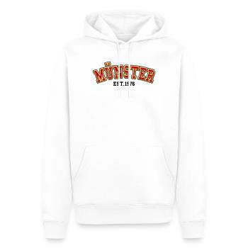 Münster Fondée en 1976 - Sweat à capuche Premium bio Homme - blanc - Devant - Nico (187cm)