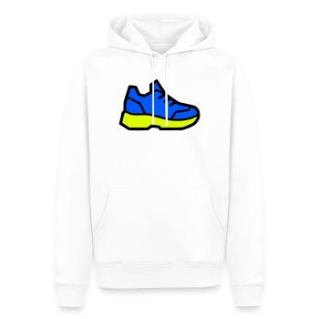 Baskets de course modernes - Sweat à capuche Premium bio Homme - blanc - Devant - Nico (187cm)