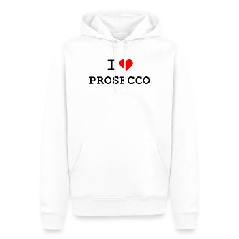 J’adore Prosecco - Ich liebe Prosecco - Sweat à capuche Premium bio Homme - blanc - Devant - Nico (187cm)