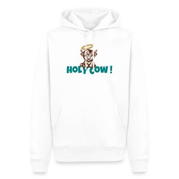 Holy Cow Halo Cartoon - Männer Premium Bio Hoodie - Weiß - Vorne - Nico (187cm)
