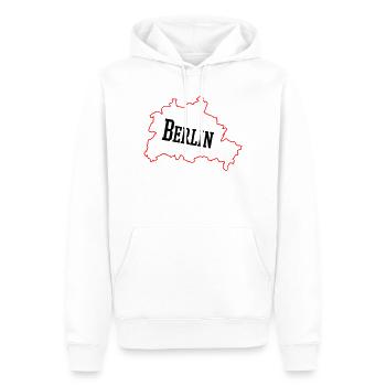 berlin_umriss_02 - Sweat à capuche Premium bio Homme - blanc - Devant - Nico (187cm)