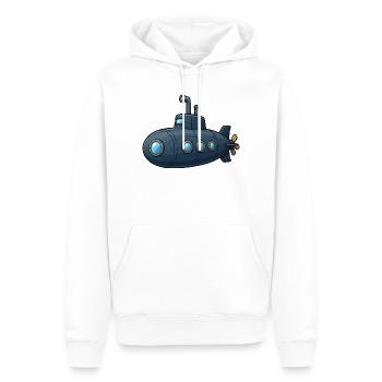 Aventure sous-marine du dessin animé bleu - Sweat à capuche Premium bio Homme - blanc - Devant - Nico (187cm)