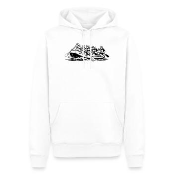 rafting - Sweat à capuche Premium bio Homme - blanc - Devant - Nico (187cm)