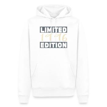 Millésime 1996, Cadeau D'anniversaire 30 Ans - Sweat à capuche Premium bio Homme - blanc - Devant - Nico (187cm)