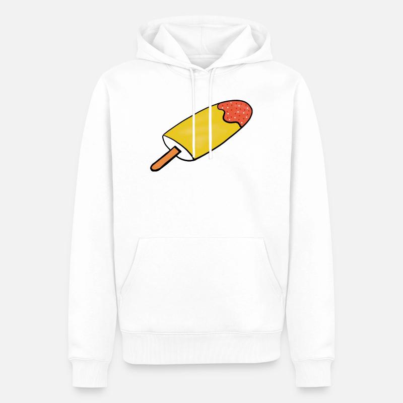 Eis Kinder Mädchen Jungen - Männer Premium Bio Hoodie - Weiß