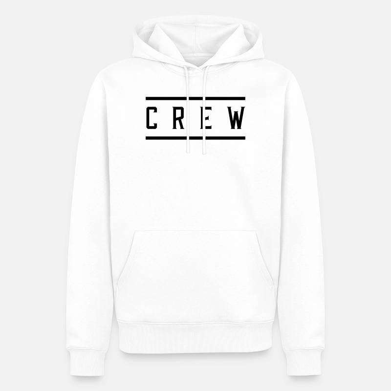 équipage - Sweat à capuche Premium bio Homme - blanc