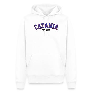 Catania gegründet 2006 - Männer Premium Bio Hoodie - Weiß - Vorne - Nico (187cm)