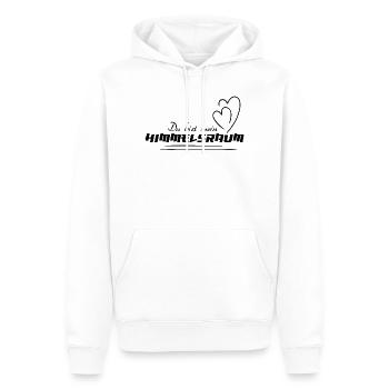 HIMMELSRAUM – Spirituelles Statement Shirt - Männer Premium Bio Hoodie - Weiß - Vorne - Nico (187cm)