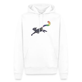 Cat with Stars and Pride Flag - Men’s Premium Organic Hoodie - white - Front - Nico (187cm)