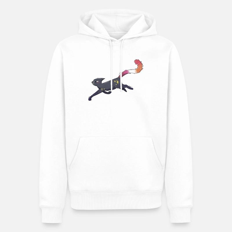 Fierté lesbienne chatte mignonne - Sweat à capuche Premium bio Homme - blanc