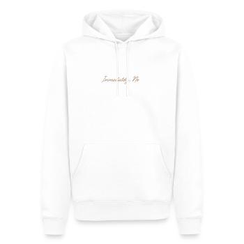 Non - Sweat à capuche Premium bio Homme - blanc - Devant - Nico (187cm)