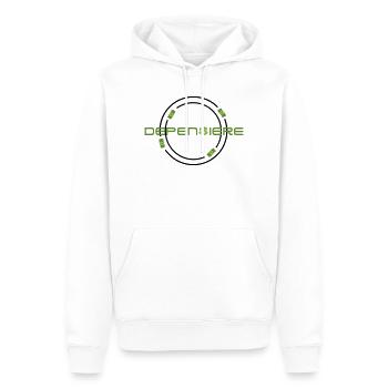 Spender - Männer Premium Bio Hoodie - Weiß - Vorne - Nico (187cm)