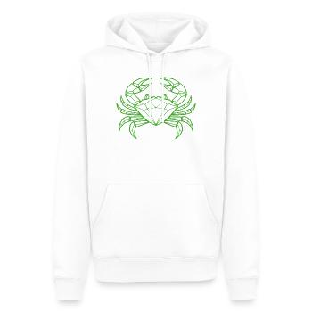 Cancer – Protection et force - Sweat à capuche Premium bio Homme - blanc - Devant - Nico (187cm)