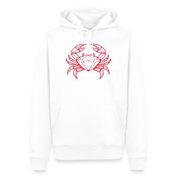 Cancer – Protection et force - Sweat à capuche Premium bio Homme - blanc - Devant - Nico (187cm)