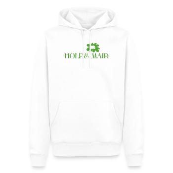 Femme de chambre - Vocabulaire - Mots oubliés - Sweat à capuche Premium bio Homme - blanc - Devant - Nico (187cm)