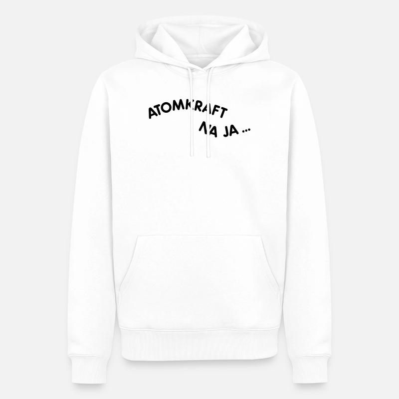 Atomkraft - Männer Premium Bio Hoodie - Weiß