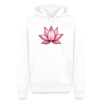 Lotusblume Seerose - Männer Premium Bio Hoodie - Weiß - Vorne - Nico (187cm)