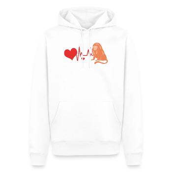 Tamarin Singe Singe Singe Face de Singe - Sweat à capuche Premium bio Homme - blanc - Devant - Nico (187cm)