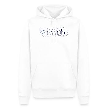 Sweat à capuche à graffiti de Paris - Sweat à capuche Premium bio Homme - blanc - Devant - Nico (187cm)