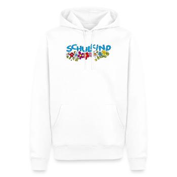 Schulkind  - Männer Premium Bio Hoodie - Weiß - Vorne - Nico (187cm)