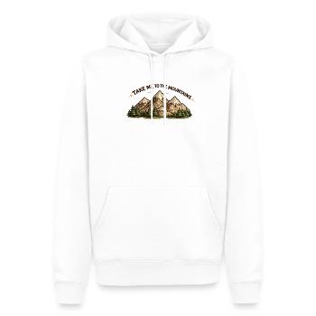 Take Me to the Mountains - Männer Premium Bio Hoodie - Weiß - Vorne - Nico (187cm)