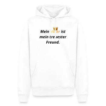 Vater: Mein treuester Freund - Männer Premium Bio Hoodie - Weiß - Vorne - Nico (187cm)