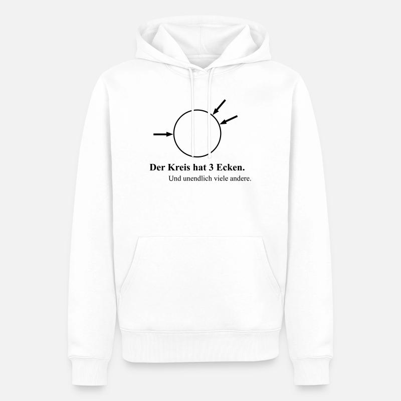 Drei Ecken - Männer Premium Bio Hoodie - Weiß