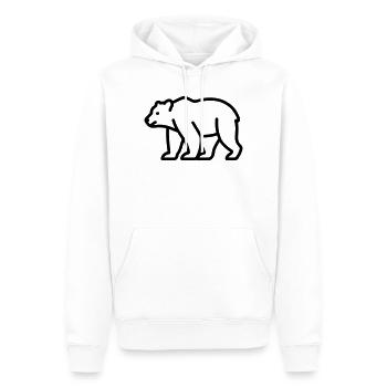 ours - Sweat à capuche Premium bio Homme - blanc - Devant - Nico (187cm)