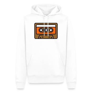 Icône des années 90 de la mixtape rétro cassette - Sweat à capuche Premium bio Homme - blanc - Devant - Nico (187cm)