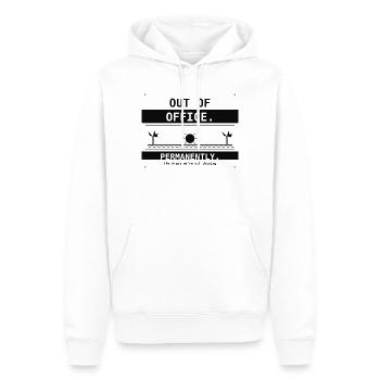 Out Of Office. Permanently. Beach Life. - Men’s Premium Organic Hoodie - white - Front - Nico (187cm)