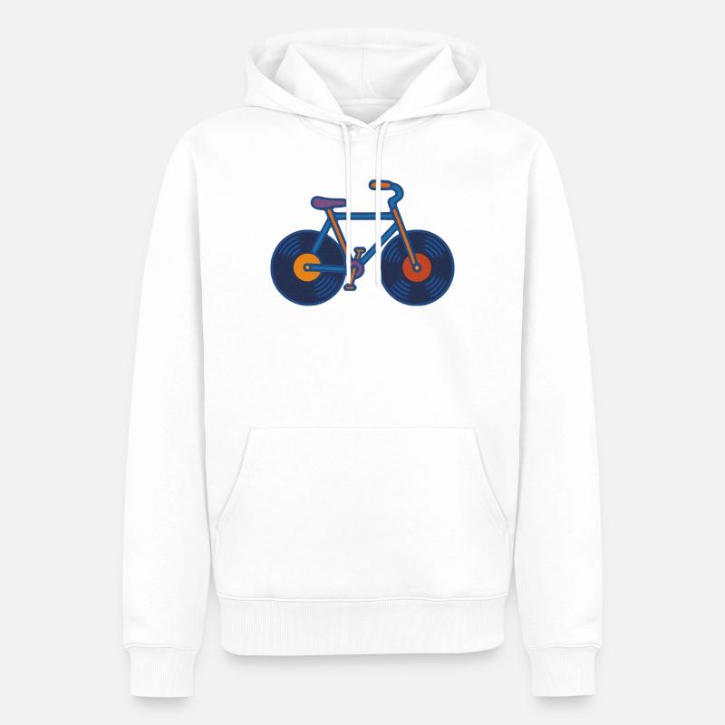 Vinyl Cycle Echo - Sweat à capuche Premium bio Homme - blanc