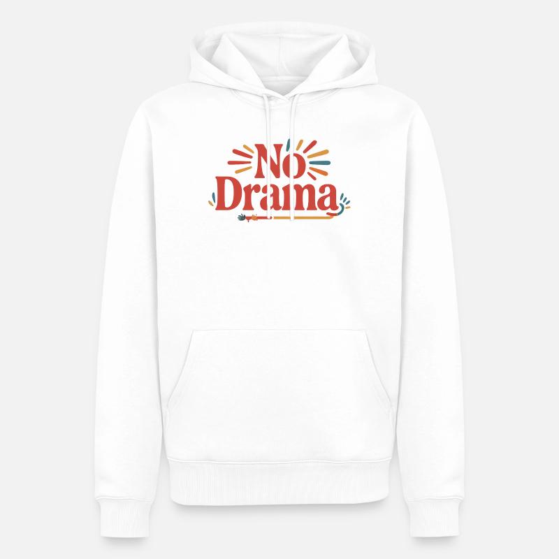 Pas de drame - Merci ! - Sweat à capuche Premium bio Homme - blanc
