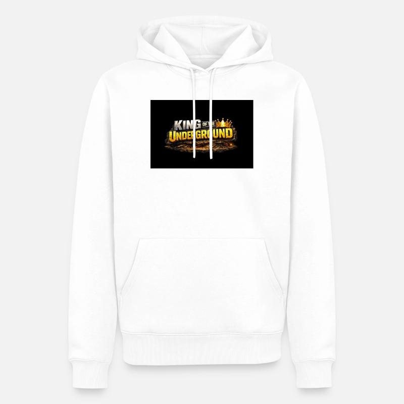 Roi - Sweat à capuche Premium bio Homme - blanc