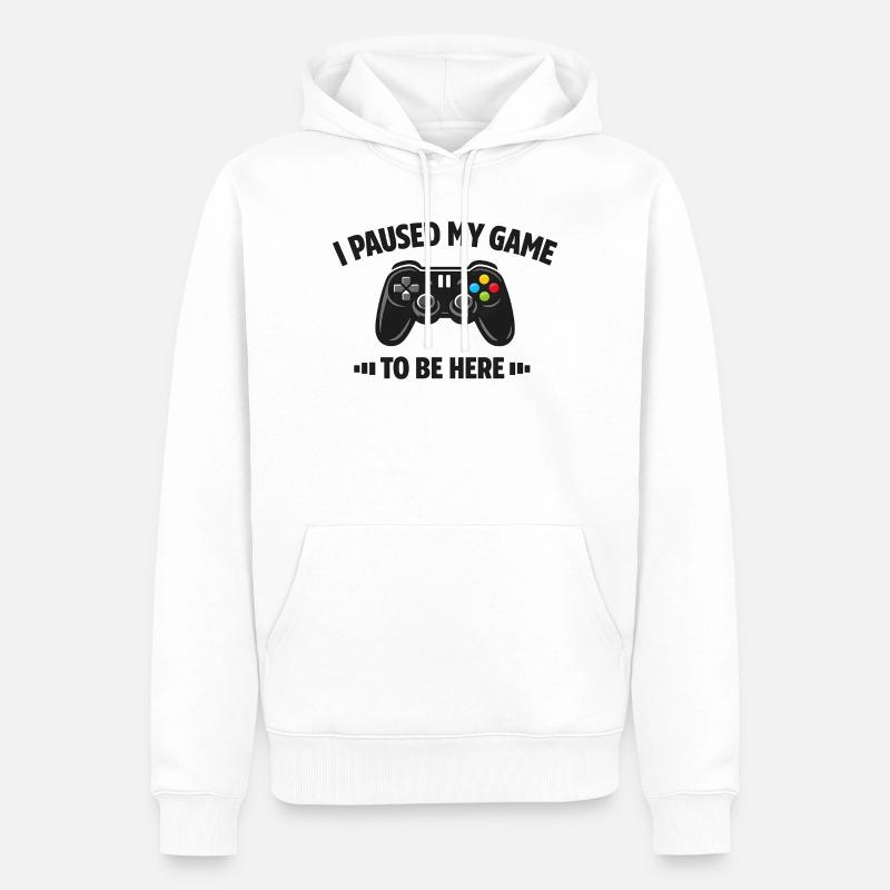 Conception de jeux - Sweat à capuche Premium bio Homme - blanc