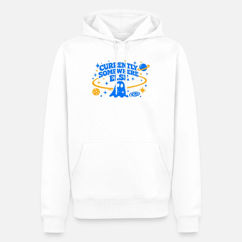 CURRENTLY SOMEWHERE ELSE - Männer Premium Bio Hoodie - Weiß