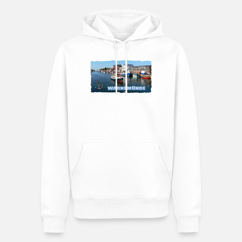 Warnemünde - Männer Premium Bio Hoodie - Weiß