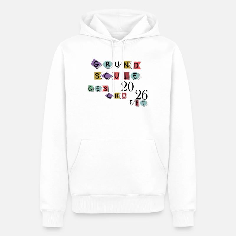 Fin de l’école primaire - Sweat à capuche Premium bio Homme - blanc
