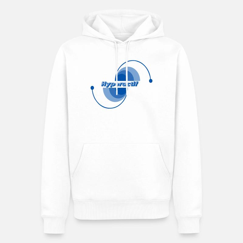 Hyperaktiv - Männer Premium Bio Hoodie - Weiß