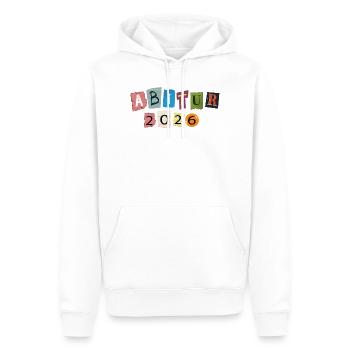 Abitur 2026 - Männer Premium Bio Hoodie - Weiß - Vorne - Nico (187cm)