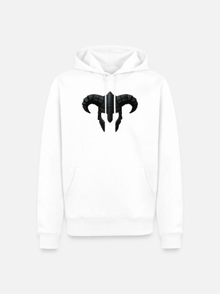 Wikinger-Hornhelm - Männer Premium Bio Hoodie - Weiß