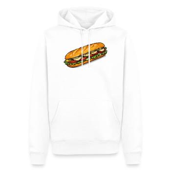 Frischer Sandwich Blickfang - Männer Premium Bio Hoodie - Weiß - Vorne - Nico (187cm)